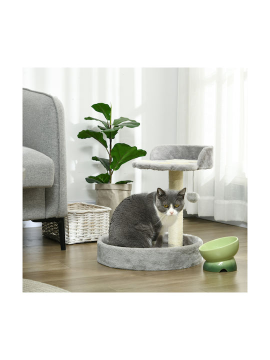 Pawhut Cat Scratching Post Poles Gray Ceiling 41x41x44cm