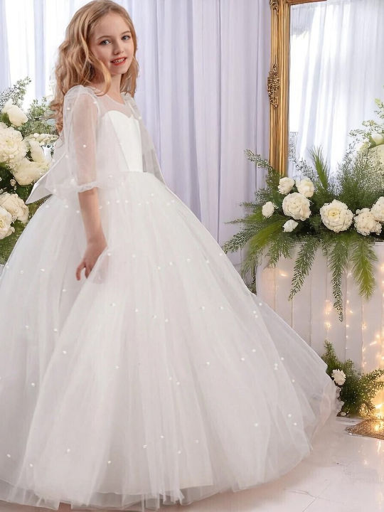 Rochie pentru Copii Mânecă lungă White