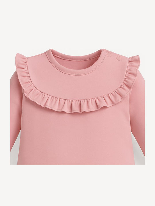 Kinderhemd Langarm Rosa Monochrome
