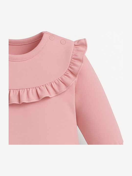 Kinderhemd Langarm Rosa Monochrome