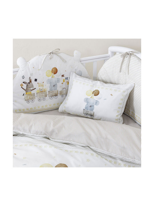 Nima Magic Party Baby Sheets Set Crib Cotton Beige 120x170cm 3pcs
