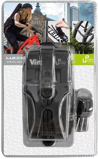 Urban Prime Lacăt Bicicletă Tip Spiră cu cheie Neagră