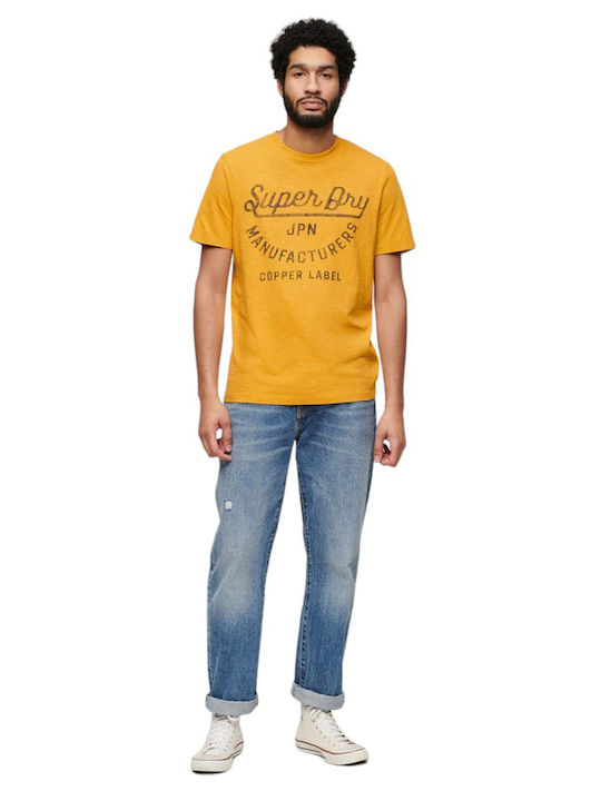 Ovin Cooper Label Script Tricou Galben