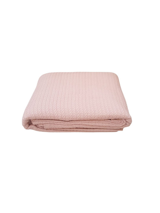 Kotonia Home Cuvertură Extra-dublu Bumbac Roz 220x240cm