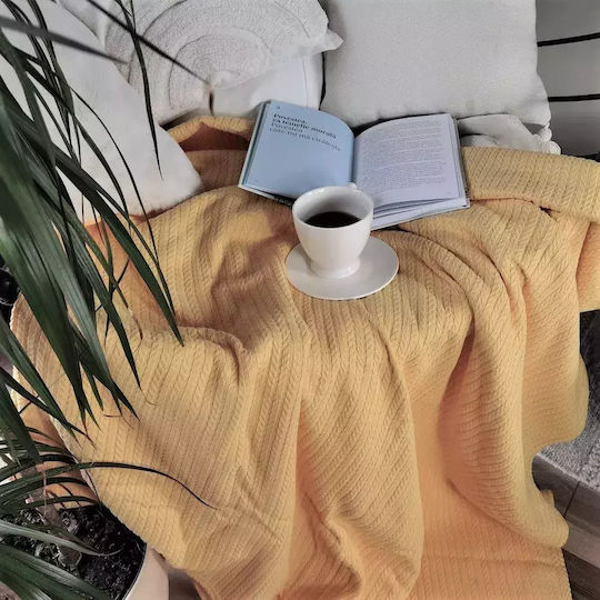 Kotonia Home Κουβερλί Υπέρδιπλο Yellow 220x240cm