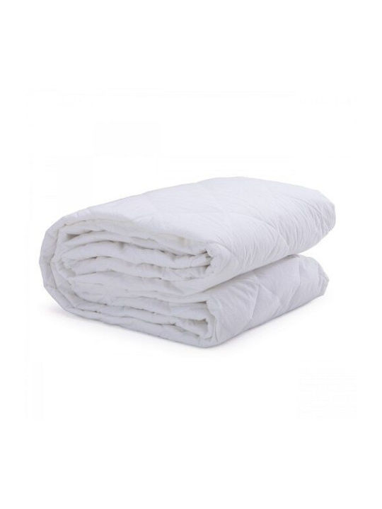 Kotonia Home Husă de pătură Set de fețe de pernă cu Umplutură Microfiber Single 140x200cm Alb 2buc 300 g/mp²Gsm