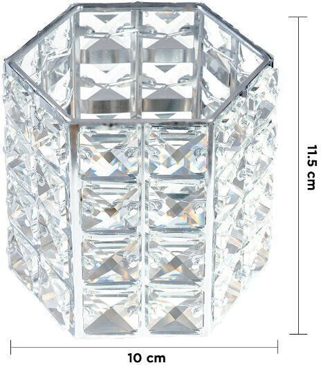 Makeup Brush Holder Luxorise Crystal Makeup Holder Silver