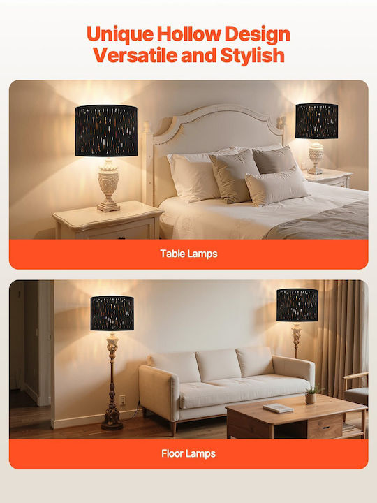 Vevor Set 2 Medium Round Drum Lamp Shades 13 X 13 X 10 Cm Harpa