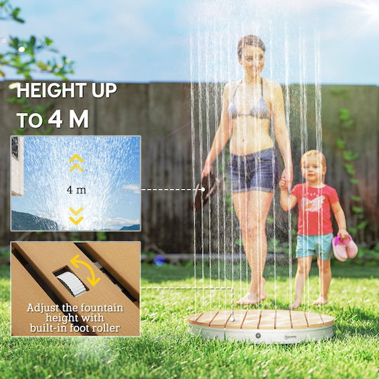 Outsunny Ντουζιέρα Πισίνας από Φυσικό Ξύλο 70.5x70.5εκ.