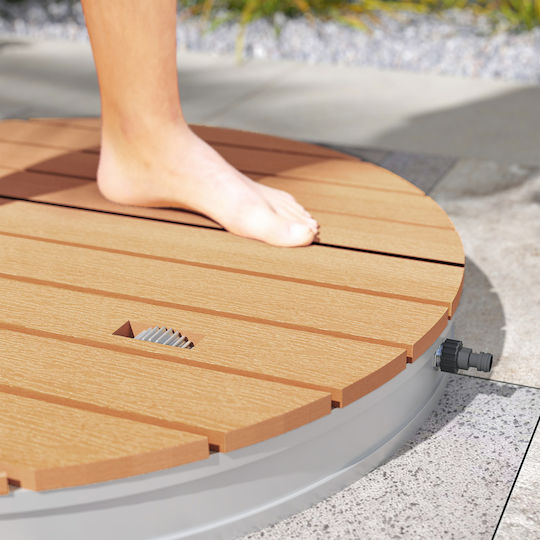 Outsunny Ντουζιέρα Πισίνας από Φυσικό Ξύλο 70.5x70.5εκ.