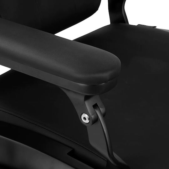 Barber Equipment Καρέκλα Κουρείου Μαύρη με Ρυθμιζόμενο Ύψος και Υδραυλική Ανύψωση