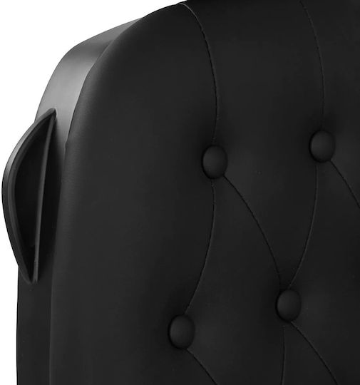 Barber Equipment Καρέκλα Κουρείου Μαύρη με Ρυθμιζόμενο Ύψος και Υδραυλική Ανύψωση