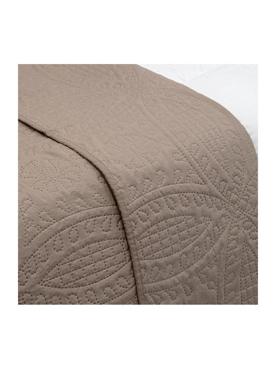 Lino Home Ligero Coverlet Queen Size Microfiber Mocca 220x240cm
