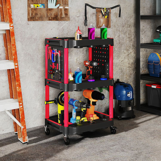 HomCom Plastic Tool Carrier W60xD30xH80cm
