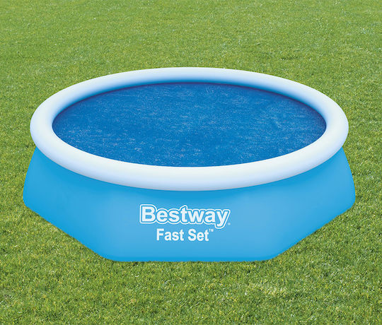 Bestway Flowclear Ηλιακό Προστατευτικό Κάλυμμα Πισίνας Στρογγυλό Διαμέτρου 210εκ. Μπλε