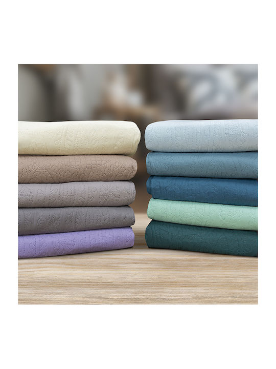 Lino Home Ligero Tagesdecke Übergröße Mikrofaser Ciel 220x240cm