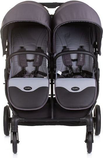 Chipolino Top Stars Double Stroller Suitable for Newborn Anthracite 13.35kg
