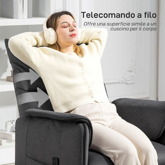 Fotoliu Relax cu Puf Întuneric 80x83x104cm