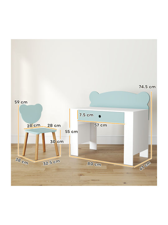 Παιδικό Γραφείο από Μελαμίνη Πράσινο 60x40x50cm