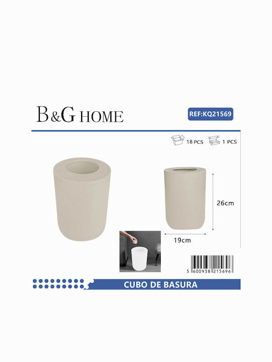 Kunststoff Badezimmer Mülleimer Beige