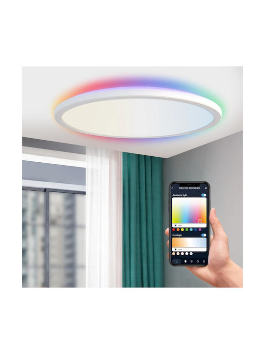 Calex Таванно осветление Бяла с Вграден LED