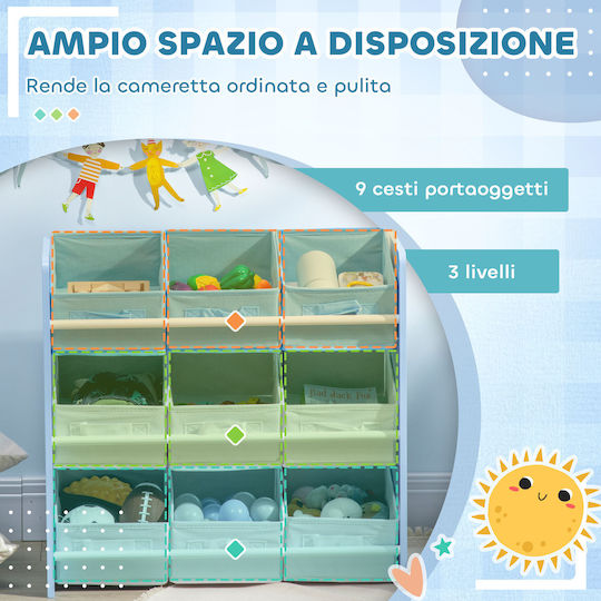 Zonekiz Toy Storage System Light Blue 63x30x60cm 1pcs