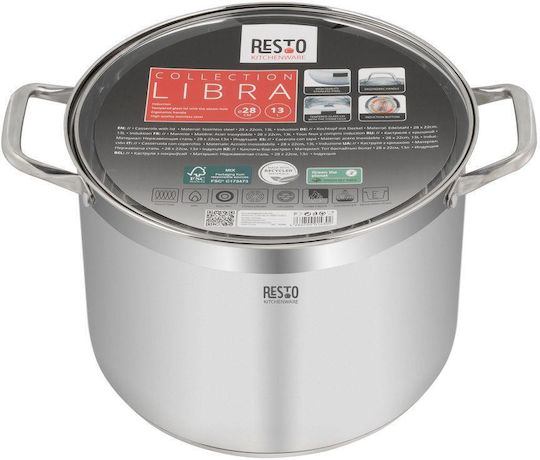 Resto Tiefer Edelstahl-Topf 13Es / 28cm