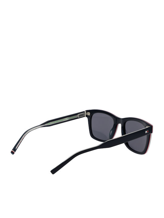 Tommy Hilfiger Men's Sunglasses with Navy Blue Plastic Frame and Gray Lens TH2184/S PJP/IR