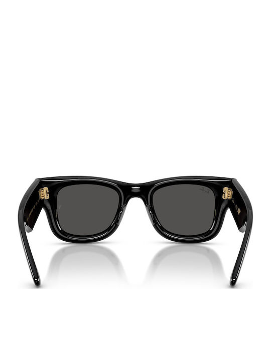 Wayfarer Puffer Unisex Слънчеви Очилa с Черна Пластмасова Рамка и Черни Стъкла RB4940 601/87