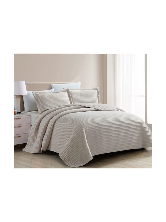 Liolios Home Μαξιλαροθήκη Καπιτονέ Beige 50x70εκ.