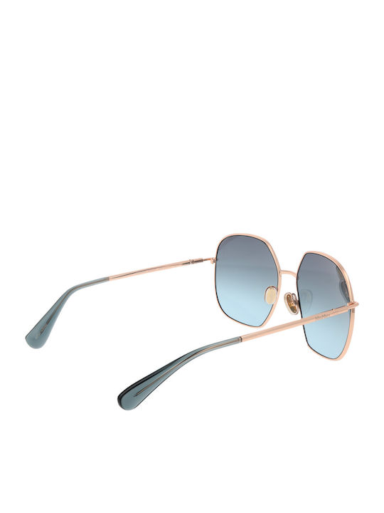 Max Mara Women's Sunglasses with Rose Gold Metal Frame and Gray Gradient Lens MM 0061 28W