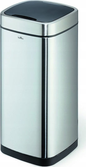 Durable Waste Bin Waste Metallic with Photocell Silver 35lt 1pcs Durable Waste Bin Waste Metallic with Photocell Silver 35lt 1pcs