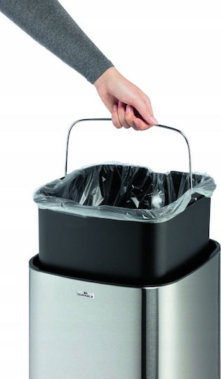 Durable Durable Metallischer Mülleimer mit Sensor Silber 35lt