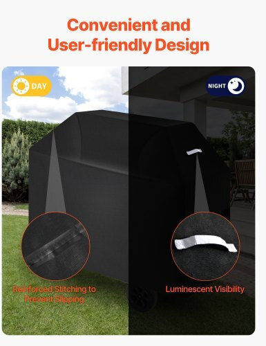 Vevor Husă Pentru Grătar Neagră Din Poliester Cu Protecție UV 52x26x43cm