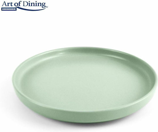 Heinner Yvonne Plate Desert Ceramic Green with Diameter 20cm 6pcs