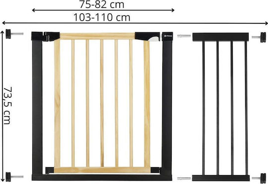 Ușă de siguranță din Metal în Culoare Gri 110x73.5cm 1buc