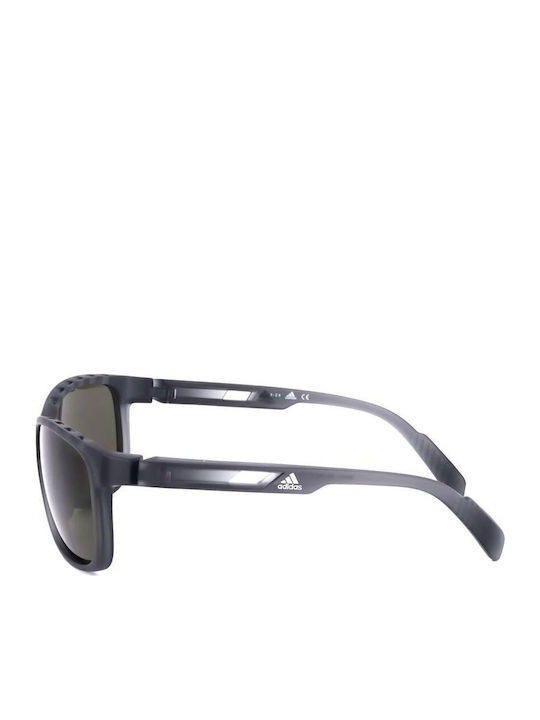 adidas Shine Inline Men's Sunglasses with Gray Plastic Frame and Green Lens SP0014 20N
