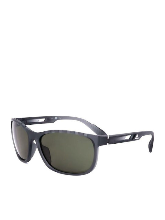 adidas Shine Inline Men's Sunglasses with Gray Plastic Frame and Green Lens SP0014 20N