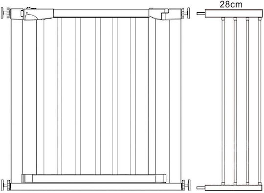 Ușă de siguranță din Metal în Culoare Gri 110x73.5cm 1buc