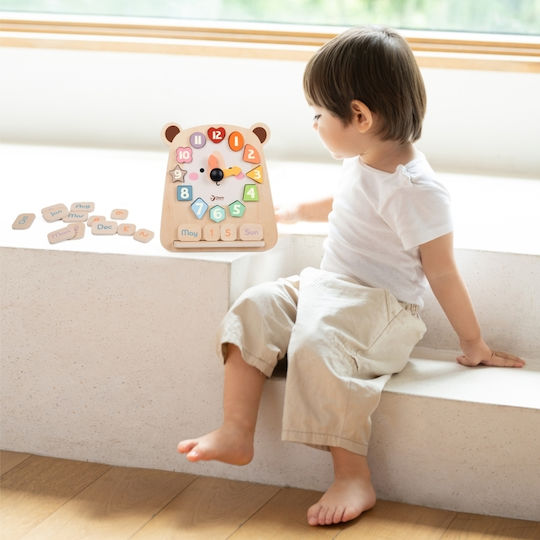 Montessori Lernspiel zur Zeiterkennung aus Holz