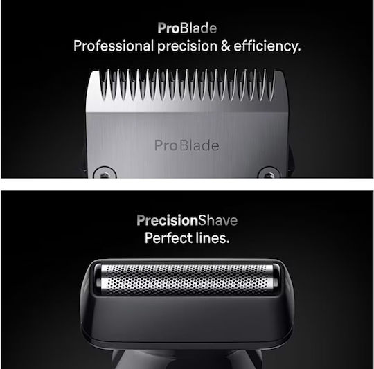 Braun Series 7 Σετ Κουρευτικής Μηχανής Μαύρο AIO7560
