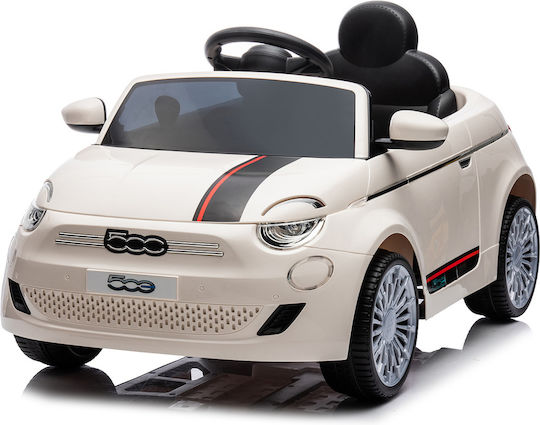 Fiat 500 Μονοθέσιο με Τηλεκοντρόλ 12 Volt Μπεζ