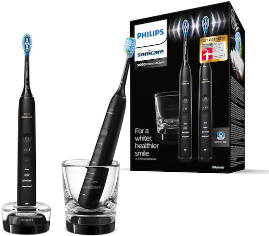 Sonicare DiamondClean 9000 Electric Toothbrush with Brushing Timer & Pressure Sensor Black / Black Duo Pack