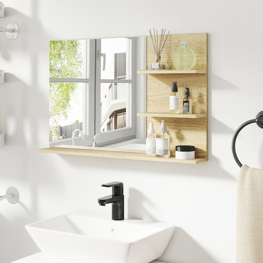 Kleankin Банско Огледало от MDF с Рафт 75x48см