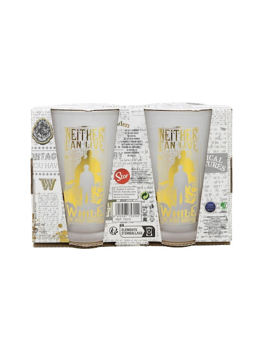Harry Potter Set Gläser Wasser aus Glas 490ml 2Stück