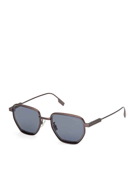 Zegna Γυαλιά Ηλίου Γκρι με Μεταλλικό Σκελετό Zegna Γυαλιά Ηλίου Γκρι με Μεταλλικό Σκελετό