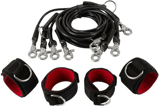 You2Toys Bondage Set Bed Restraints Комплект за Връзване на Леглото в Черен Цвят 9бр