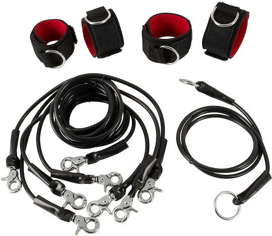 You2Toys Bondage Set Bed Restraints Комплект за Връзване на Леглото в Черен Цвят 9бр