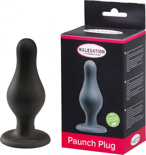 Malesation Paunch Plug With Succion Cup Πρωκτική Σφήνα Μαύρη