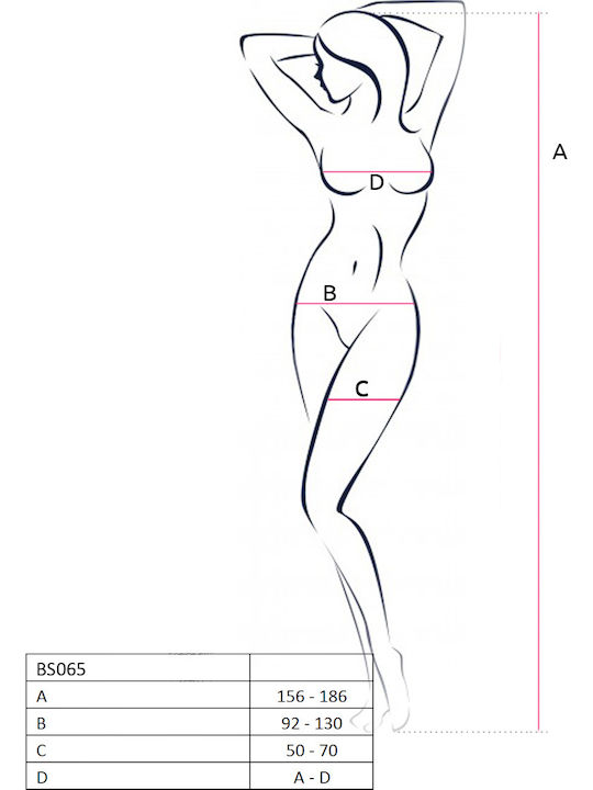 Passion BS068 Sexy Bodystockings Gittermuster mit Offenem Schritt Rot
